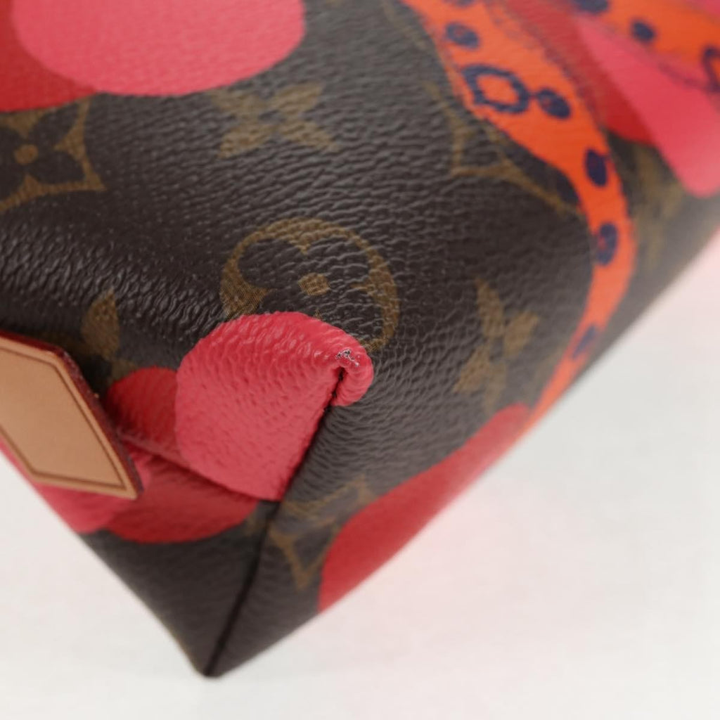 Louis Vuitton Cosmetic Pouch Limited Edition Monogram Jungle Dots Brown Canvas Bag