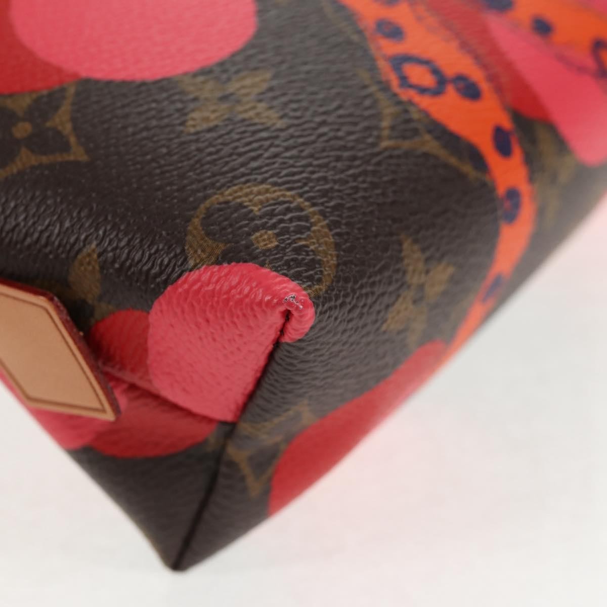 Louis Vuitton Cosmetic Pouch Limited Edition Monogram Jungle Dots Brown Canvas Bag