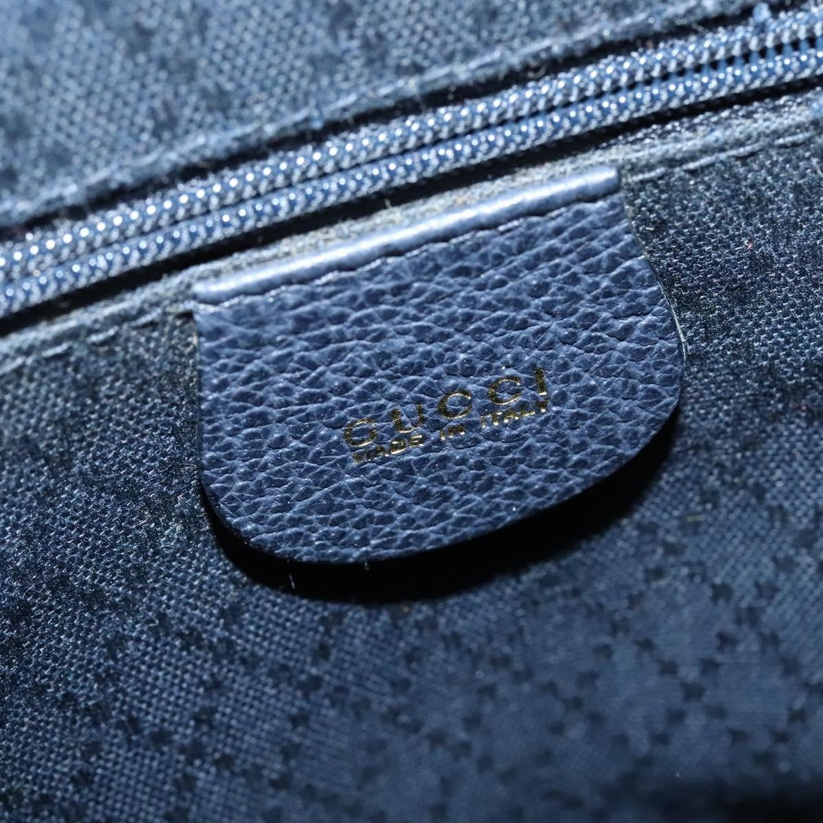 Gucci Gucci Bamboo Backpack Daim Navy Suede Backpack Bag (Pre-Owned)