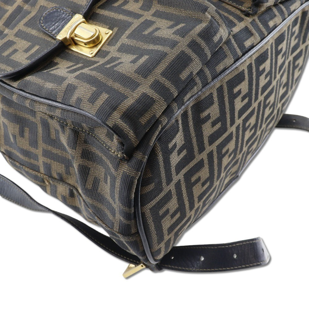 Fendi Fendi Backpack Daypack Zucca Canvas Brown Canvas Backpack Bag
