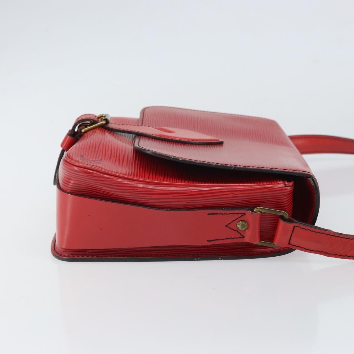 Louis Vuitton Cartouchiere Handbag Epi Leather Red Leather Shoulder Bag