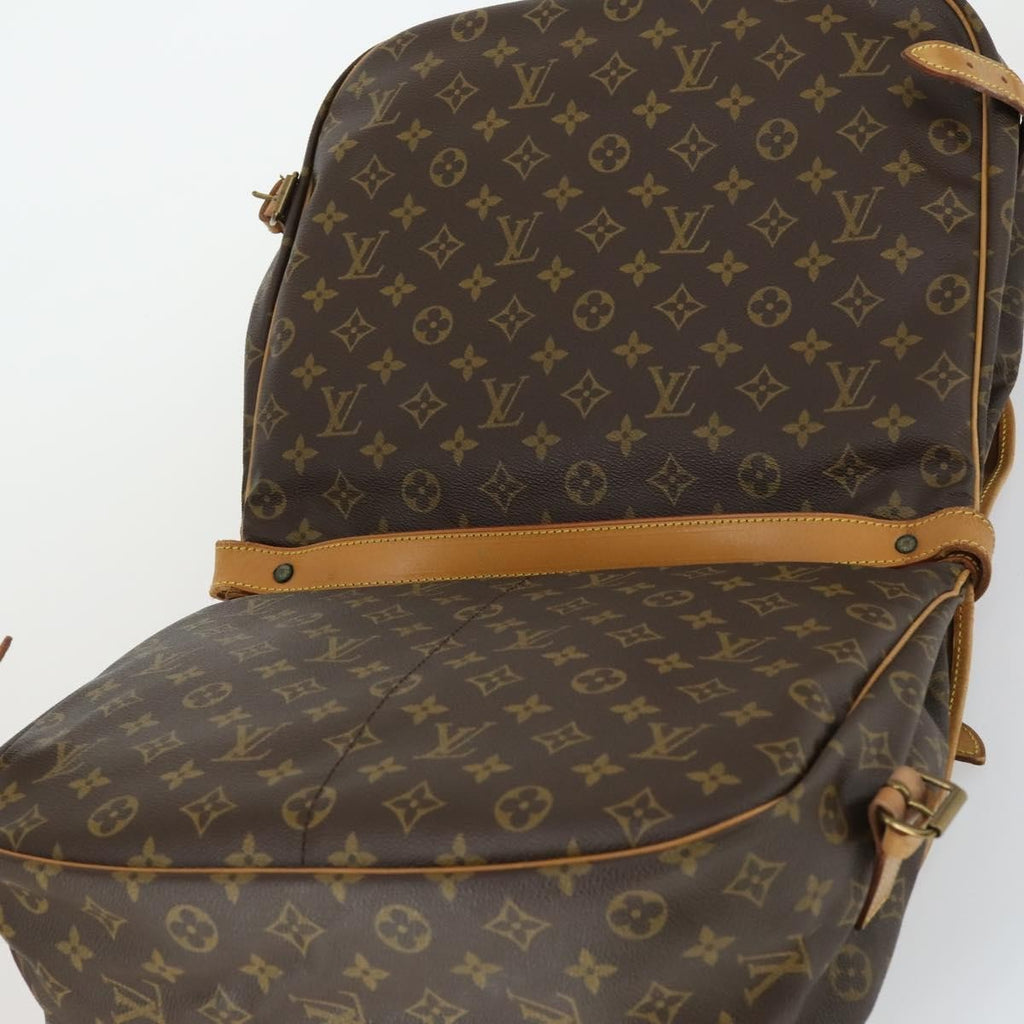Louis Vuitton Saumur Handbag Monogram Canvas Brown Canvas Shoulder Bag