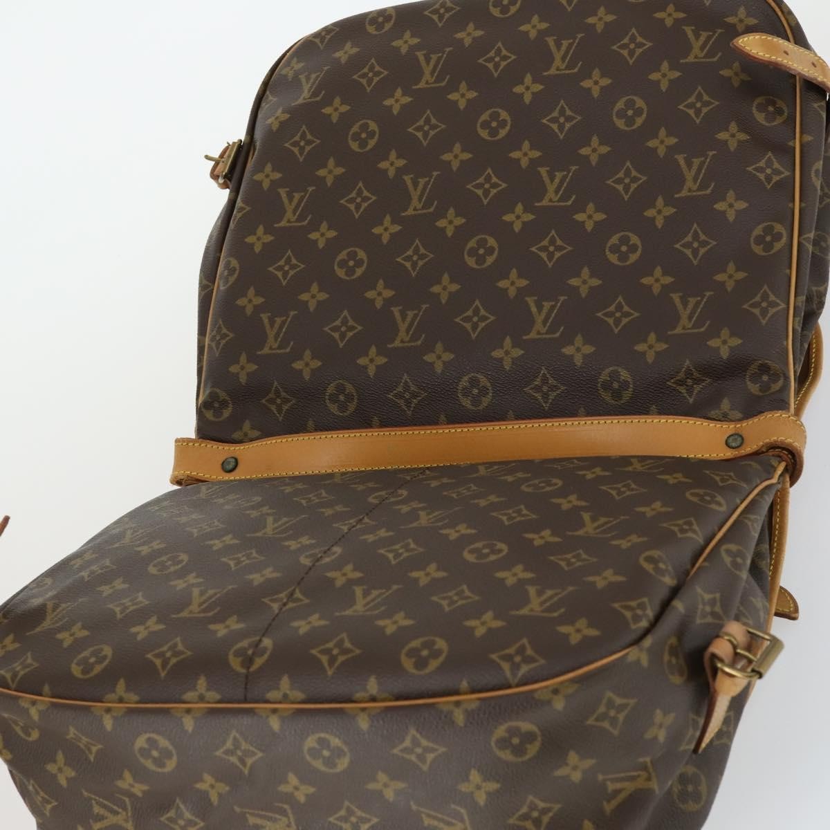 Louis Vuitton Saumur Handbag Monogram Canvas Brown Canvas Shoulder Bag