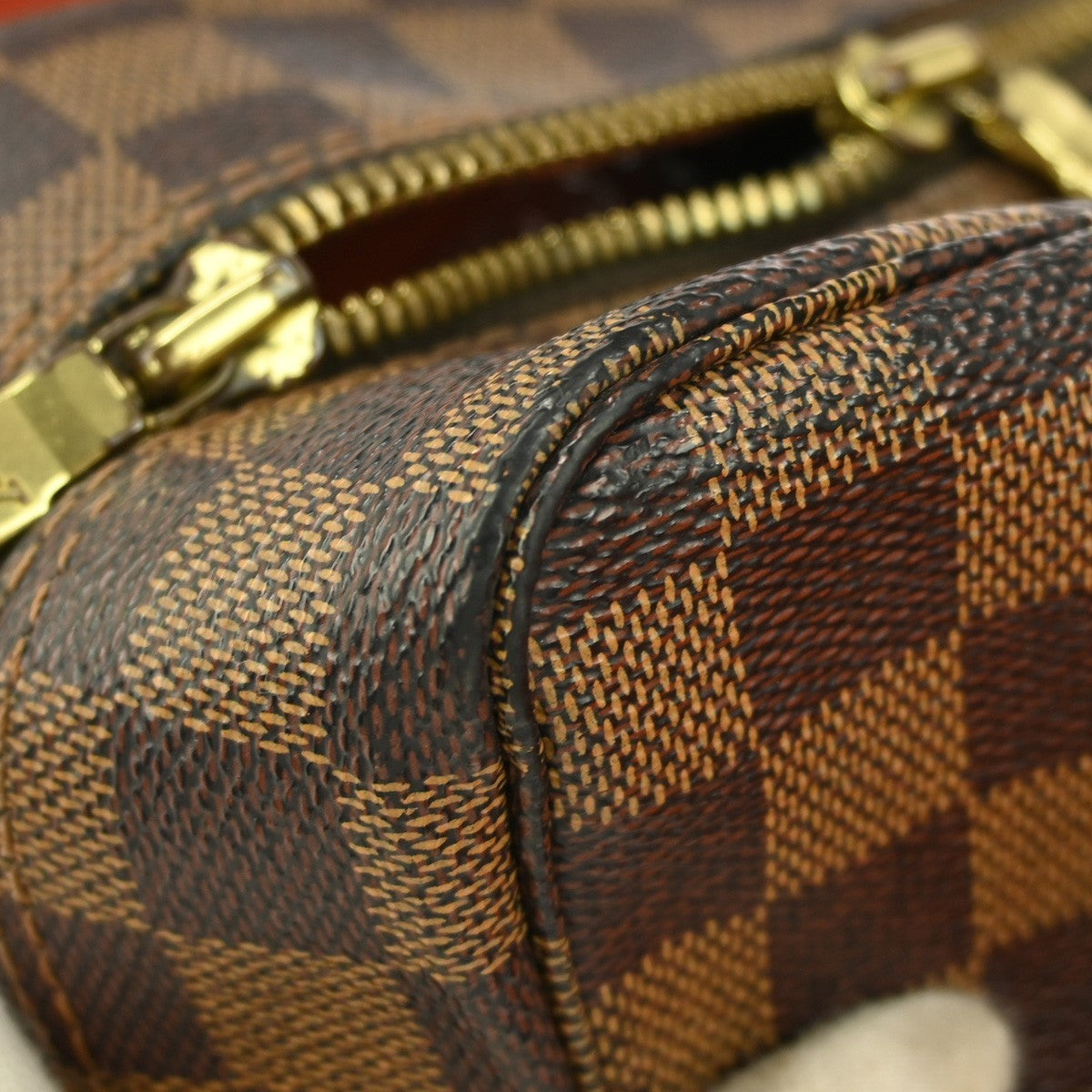 Louis Vuitton Naviglio Handbag Damier Brown Canvas Shoulder Bag
