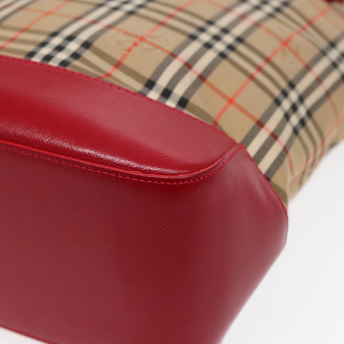 Burberry Nova Check Tote Canvas And Leather Beige Canvas Tote Bag