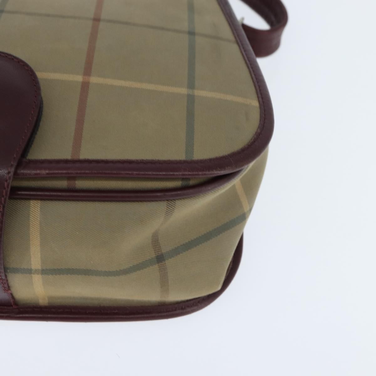 Burberry Nova Check Shoulder Bag Canvas Beige Canvas Shoulder Bag