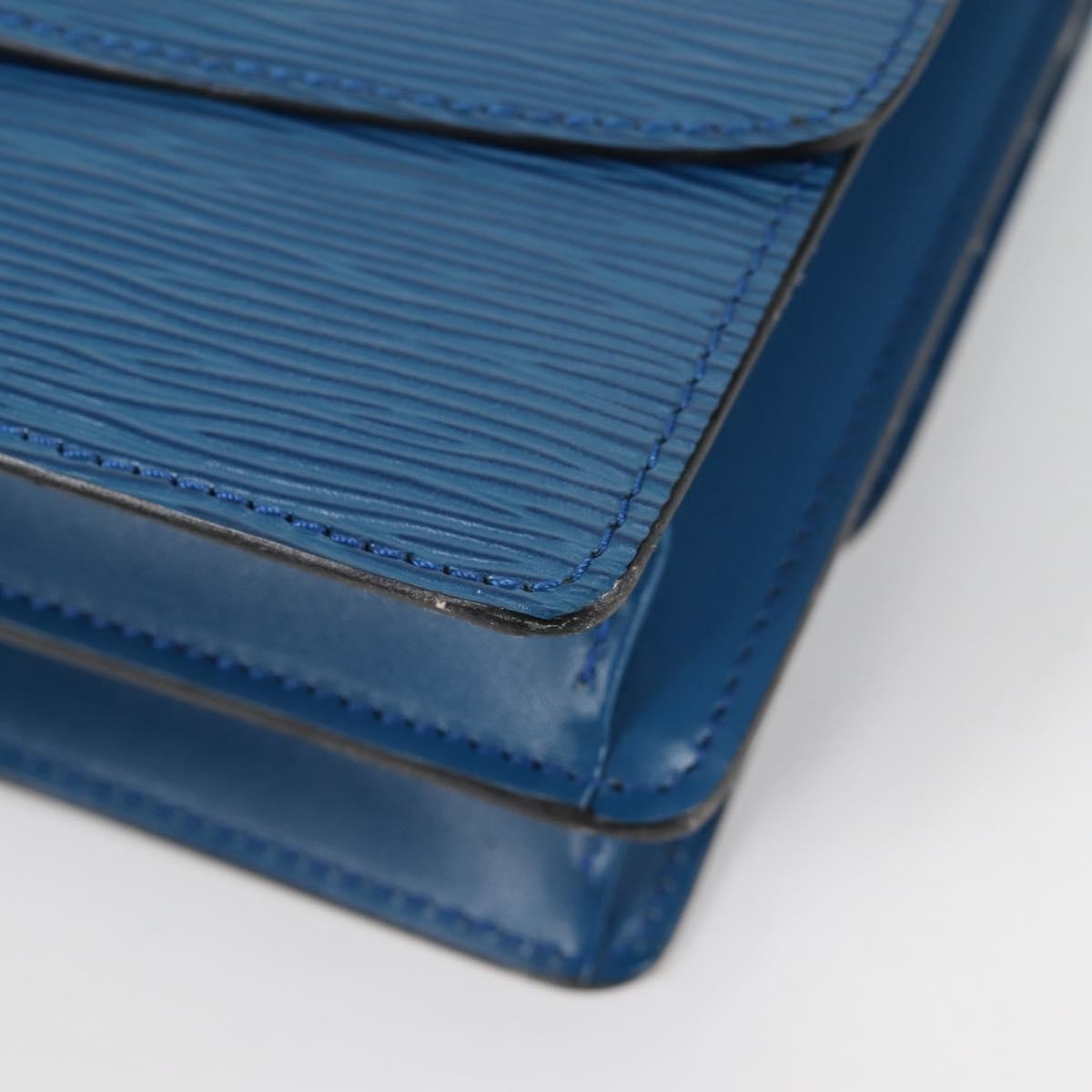 Louis Vuitton Grenelle Shoulder Bag Epi Leather Blue Leather Shoulder Bag