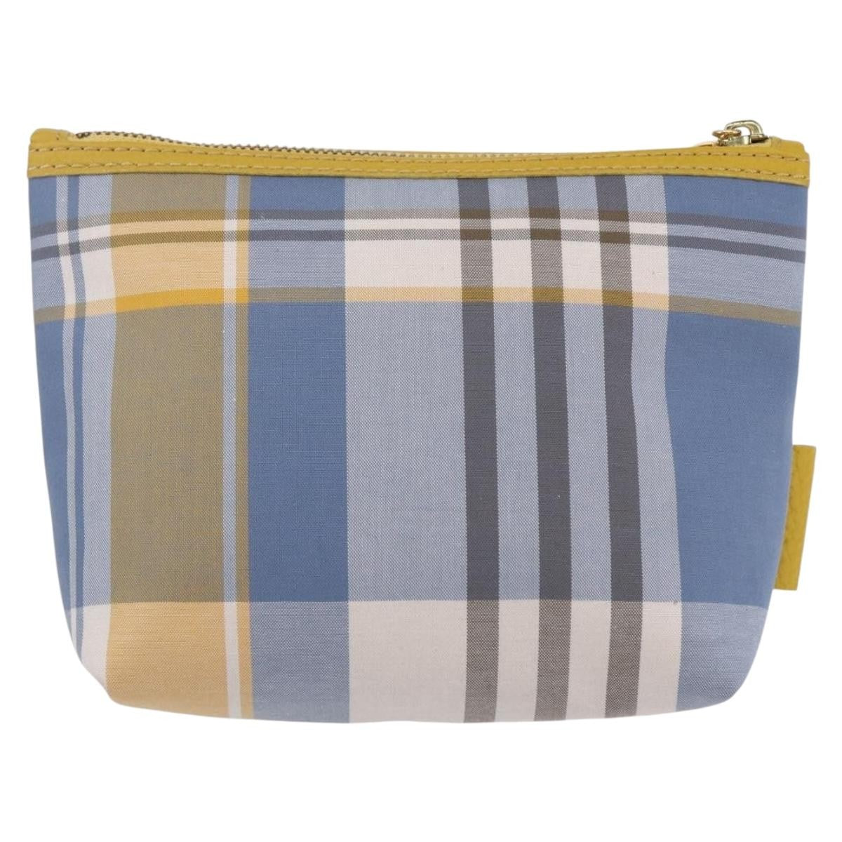 Burberry Nova Check Pochette Canvas Blue Canvas Clutche & Pouche Bag