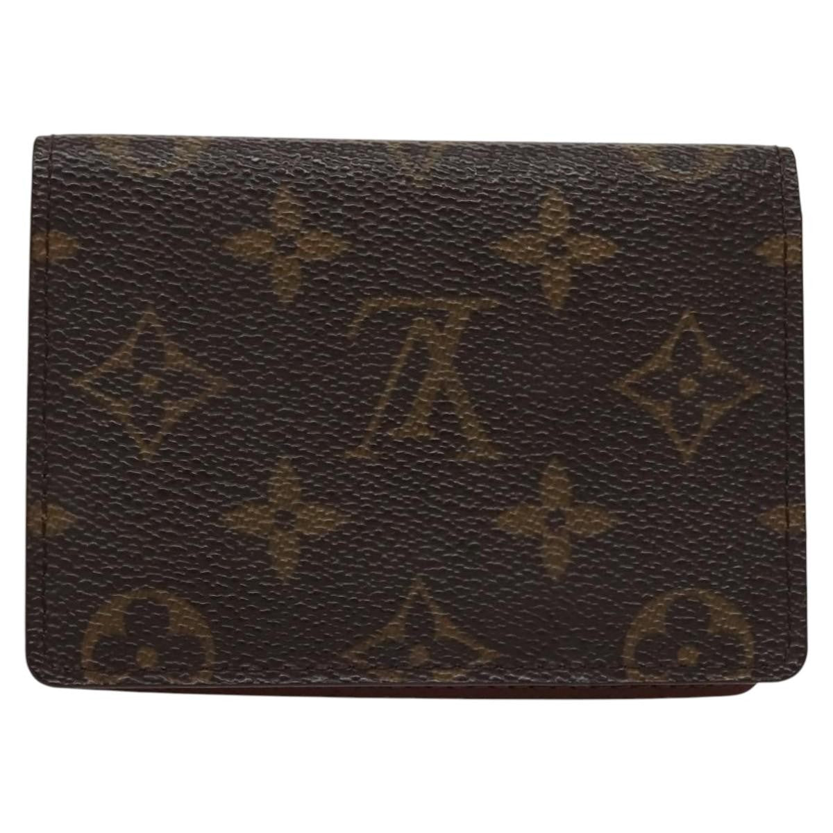 Louis Vuitton Vertical Id Card Holder Canvas Brown Canvas Card Holders Accessory