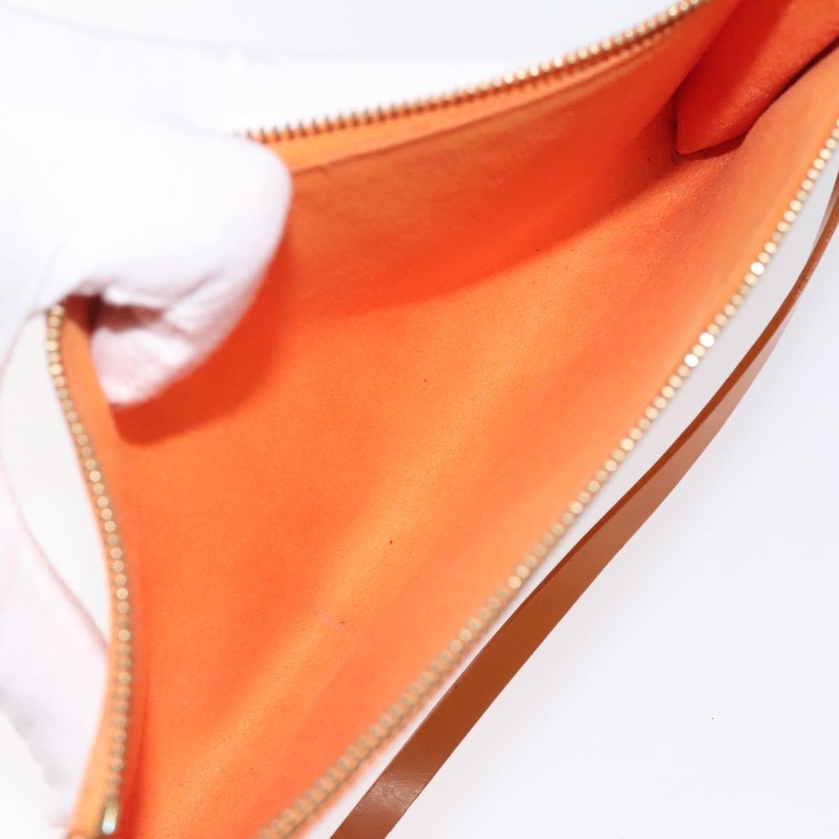 Louis Vuitton Pochette Accessoires Epi Leather Orange Leather Clutche & Pouche Bag