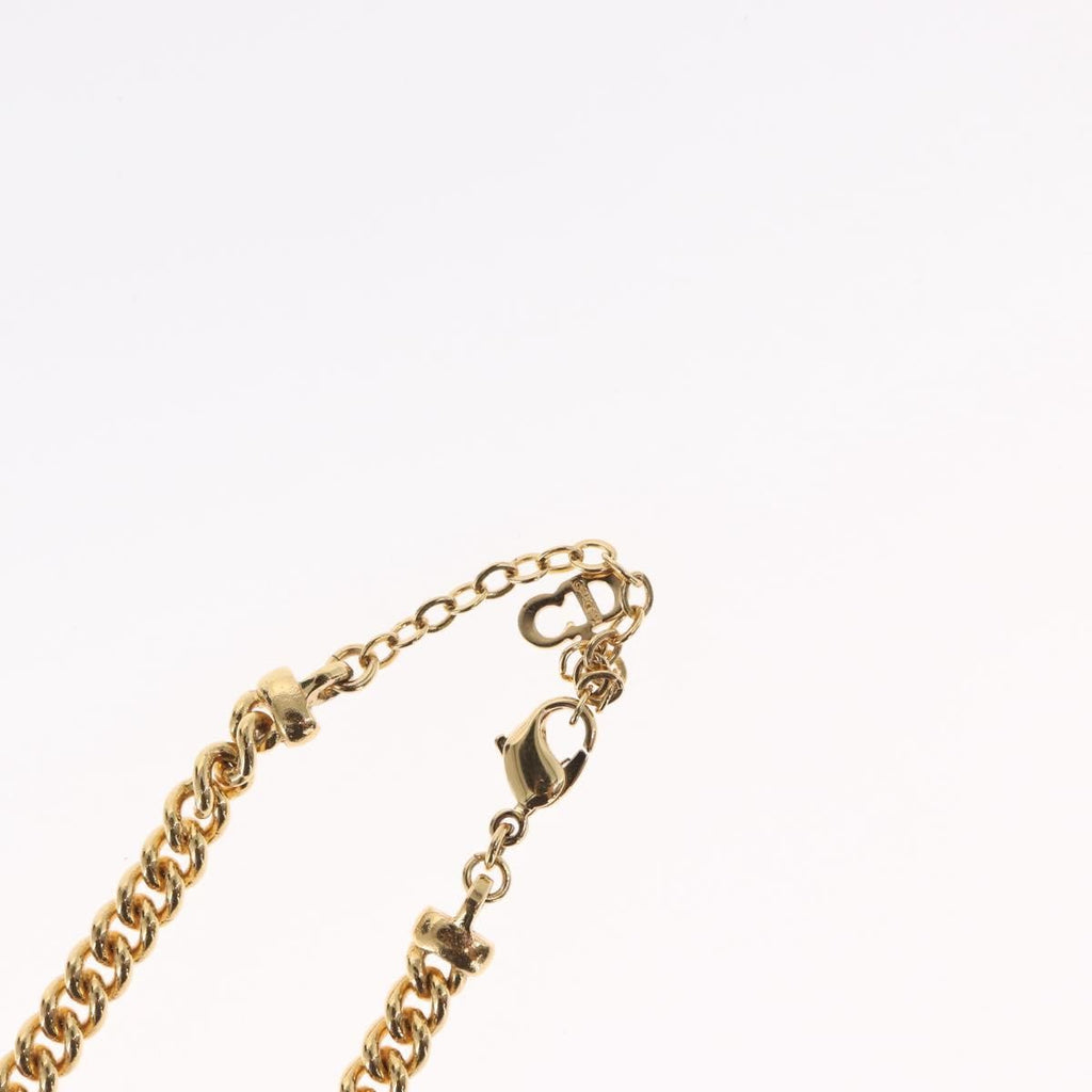 Christian Dior Vintage Cd Pendant Necklace Metal Gold Metal Necklace Jewelry (Pre-Owned)