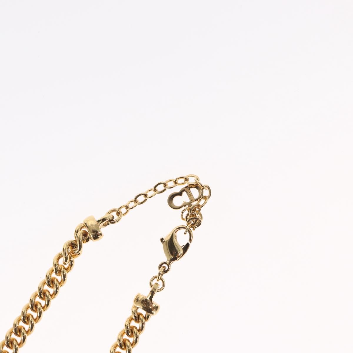 Christian Dior Vintage Cd Pendant Necklace Metal Gold Metal Necklace Jewelry (Pre-Owned)