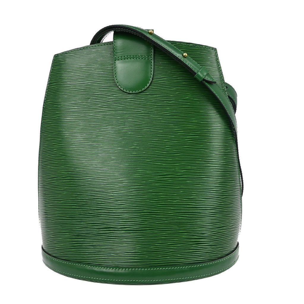 Louis Vuitton Cluny Shoulder Bag Epi Leather Green Leather Shoulder Bag