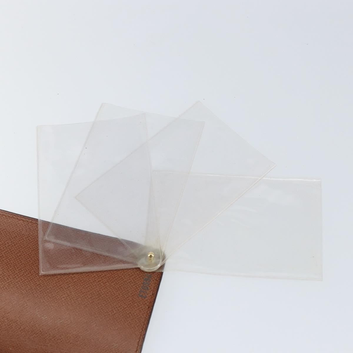 Louis Vuitton Porte Cartes Pression Card Case Monogram Canvas Brown Canvas Card Holders Accessory