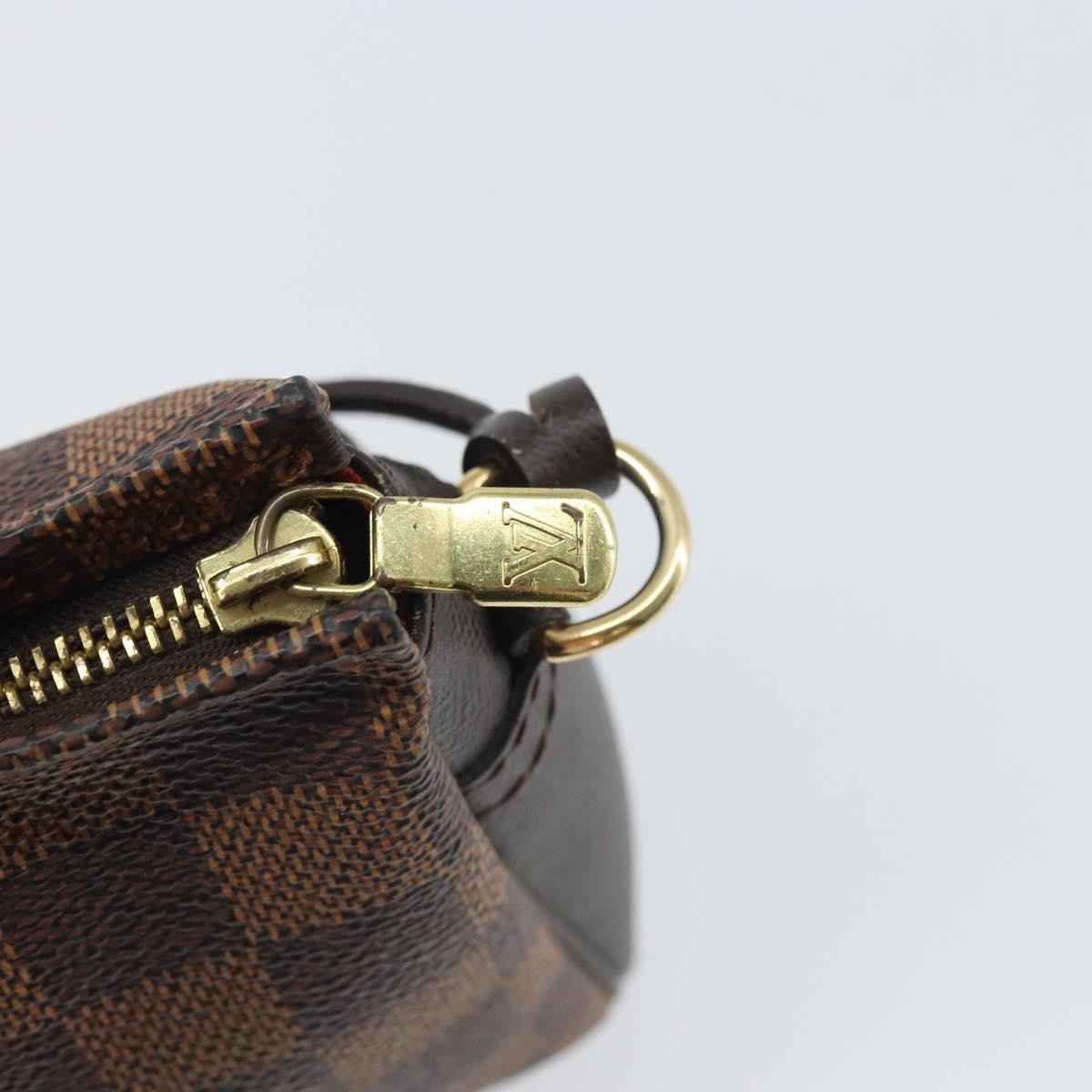 Louis Vuitton Trousse Make Up Bag Damier Canvas Brown Canvas Clutche & Pouche Bag
