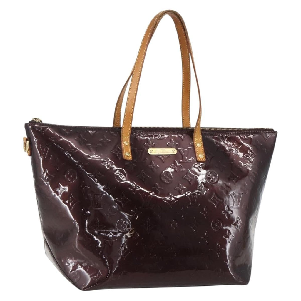 Louis Vuitton Bellevue Handbag Monogram Vernis Burgundy Patent_Leather Tote Bag