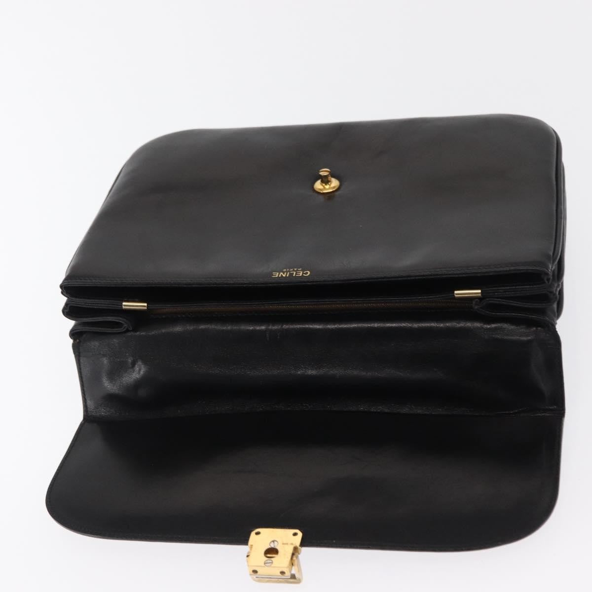 Celine Handbag Leather Black Leather Handbag