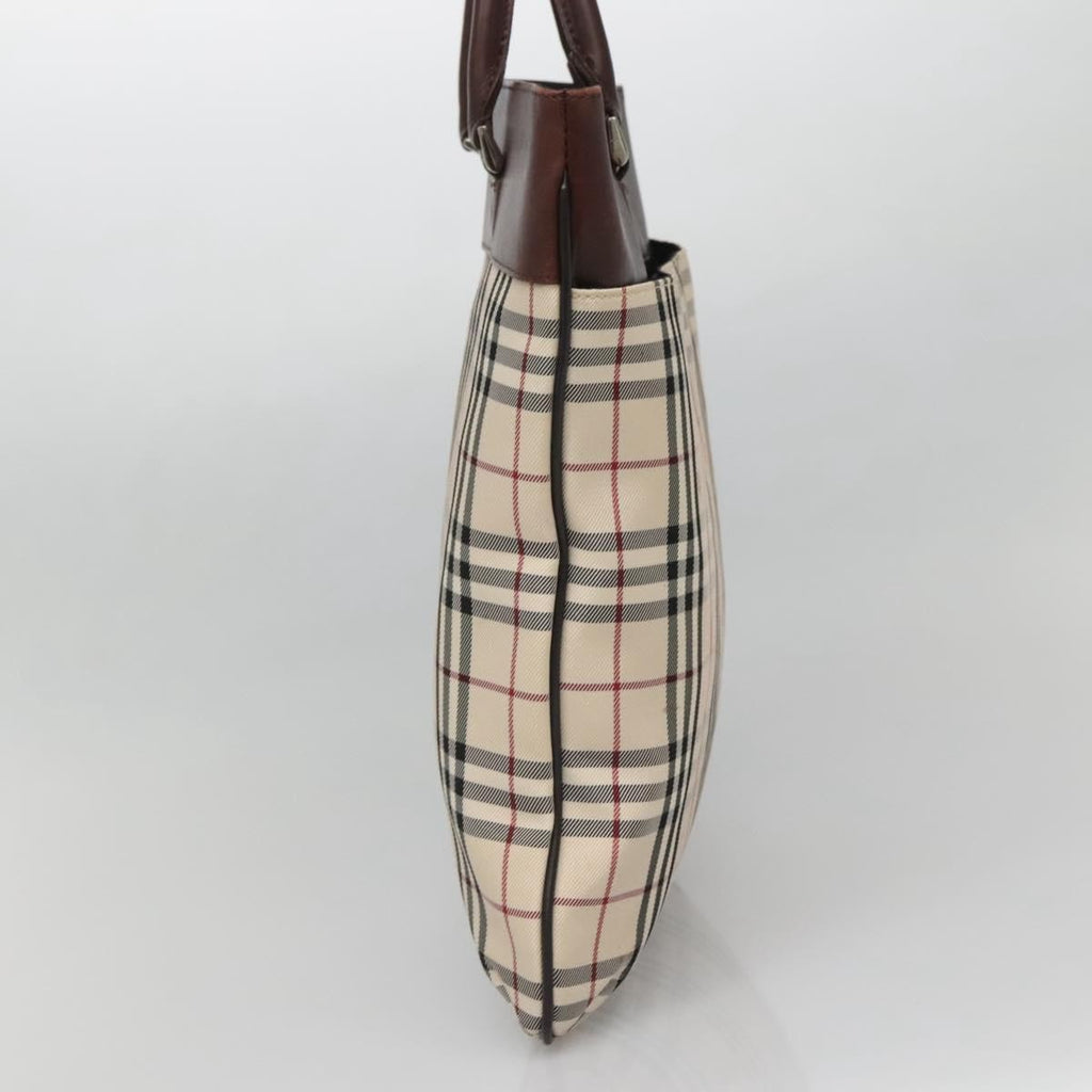 Burberry Nova Check Tote Nylon Beige Nylon Bag