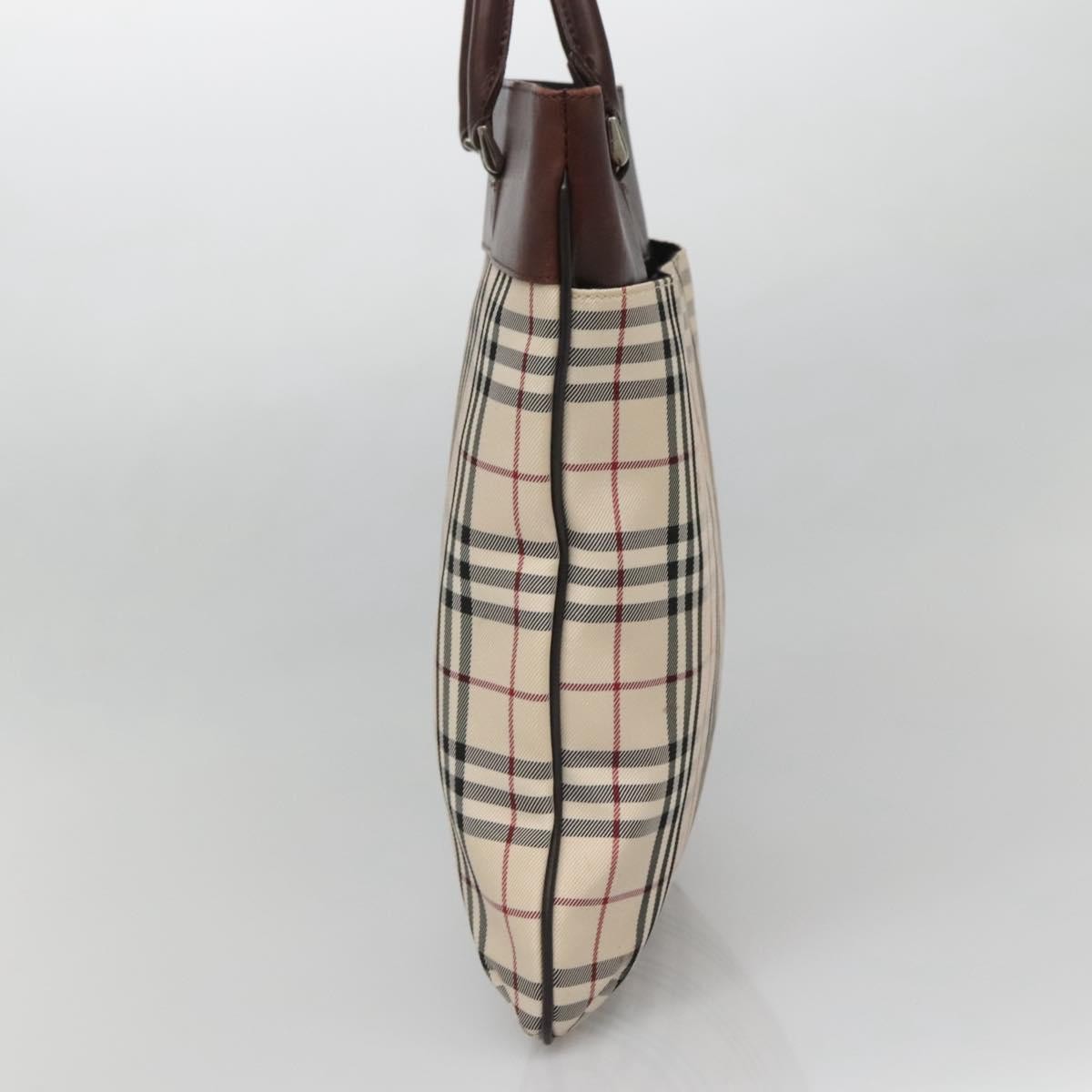 Burberry Nova Check Tote Nylon Beige Nylon Bag
