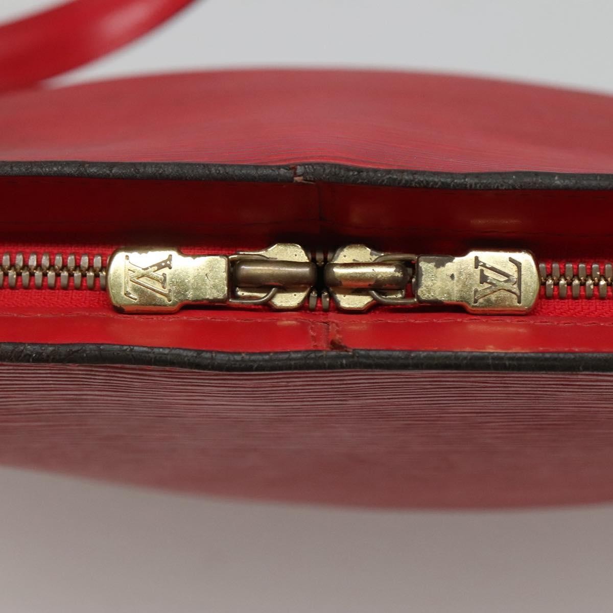 Louis Vuitton Lussac Handbag Epi Leather Red Leather Shoulder Bag