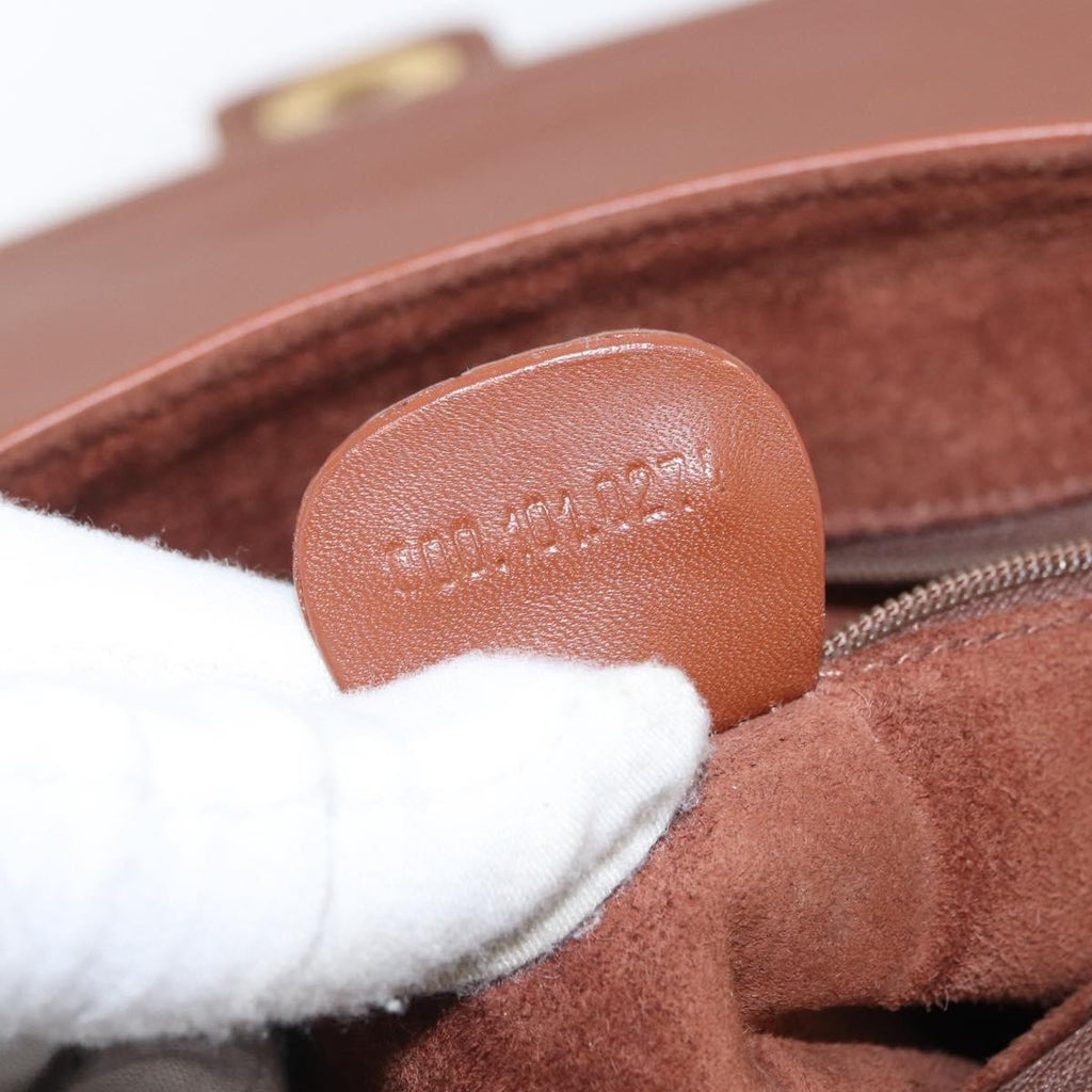 Gucci Vintage Handbag Leather Brown Leather Handbag (Pre-Owned)