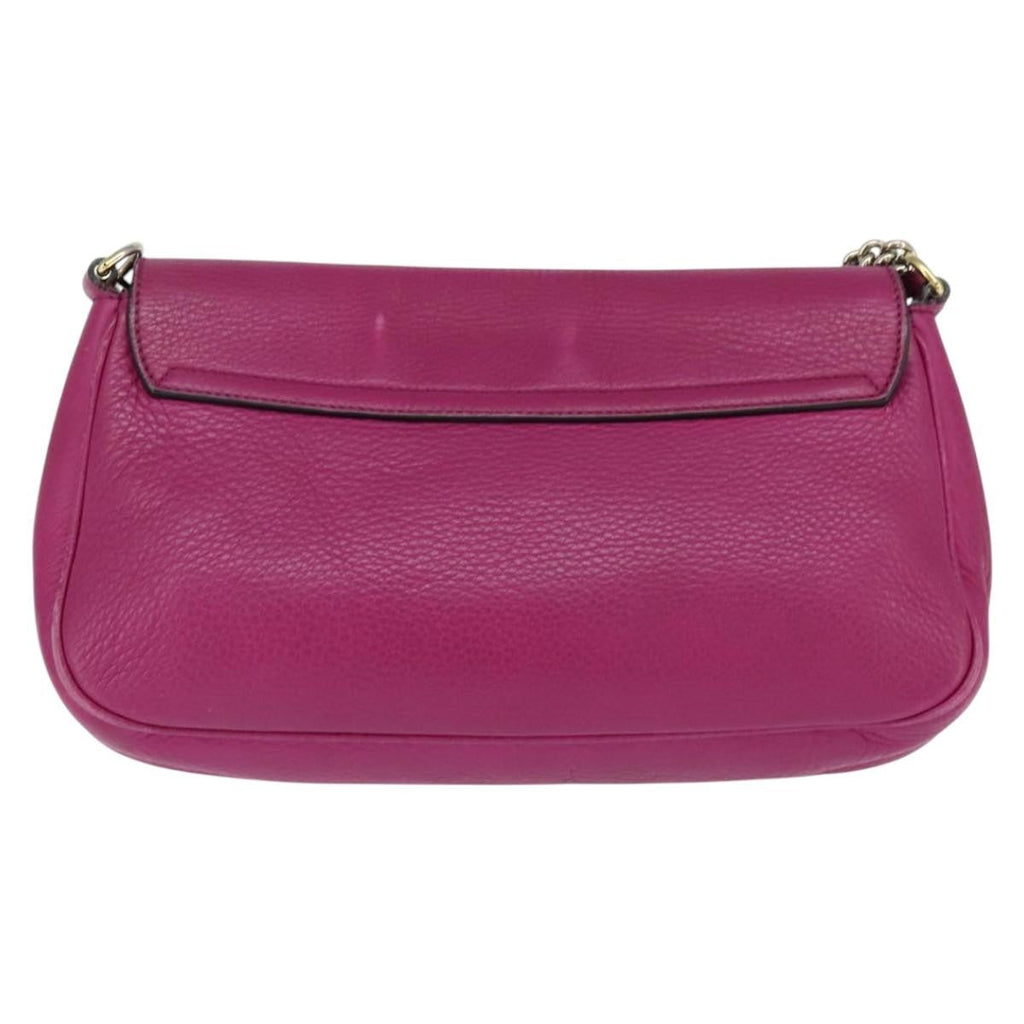 Gucci Soho Chain Crossbody Bag Leather Pink Leather Shoulder Bag Bag (Pre-Owned)