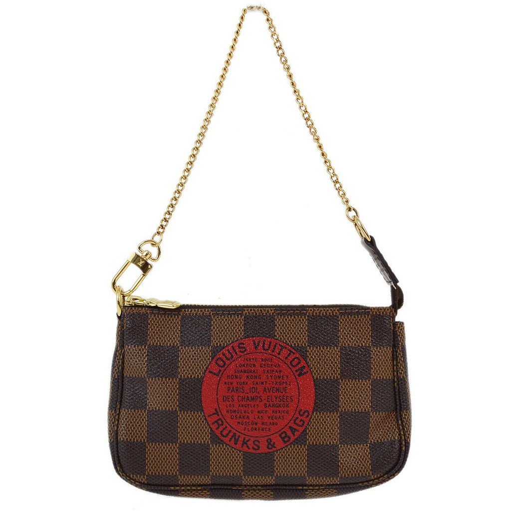Louis Vuitton Pochette Accessoires Limited Edition Damier Brown Canvas Clutche & Pouche Bag