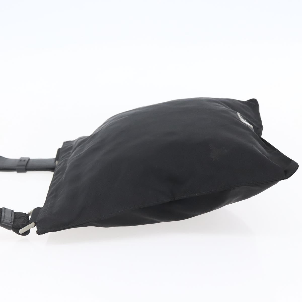 Prada Flat Messenger Bag Tessuto Black Nylon Shoulder Bag Bag