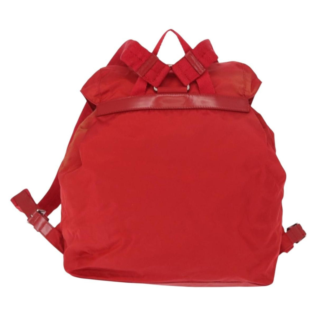 Prada Double Front Pocket Backpack Tessuto Red Nylon Backpack Bag