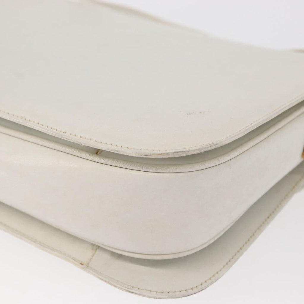 Celine Vintage Shoulder Bag Leather White Leather Shoulder Bag Bag