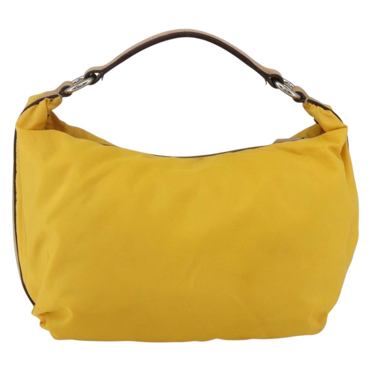 Prada Vintage Shoulder Bag Tessuto Yellow Nylon Shoulder Bag Bag