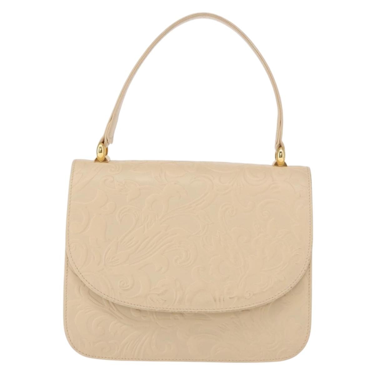Balenciaga Vintage Handbag Leather Beige Leather Hand