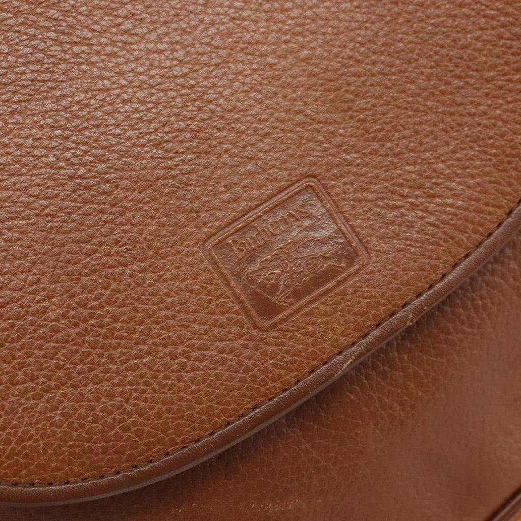 Burberry Vintage Shoulder Bag Leather Brown Leather Shoulder Bag