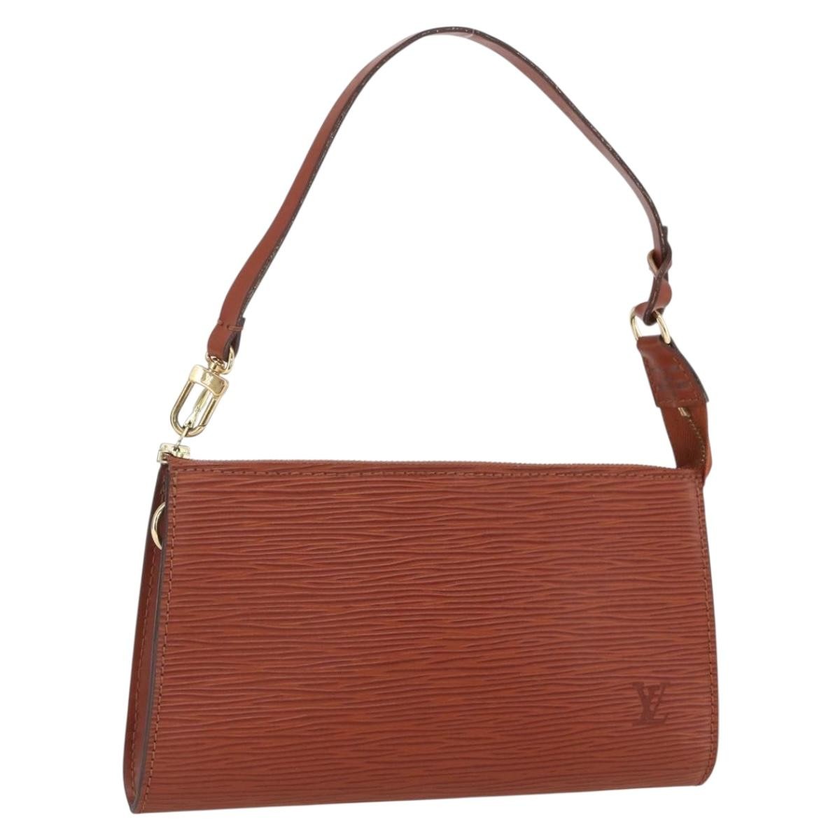 Louis Vuitton Pochette Accessoires Epi Leather Brown Leather Clutche & Pouche Bag