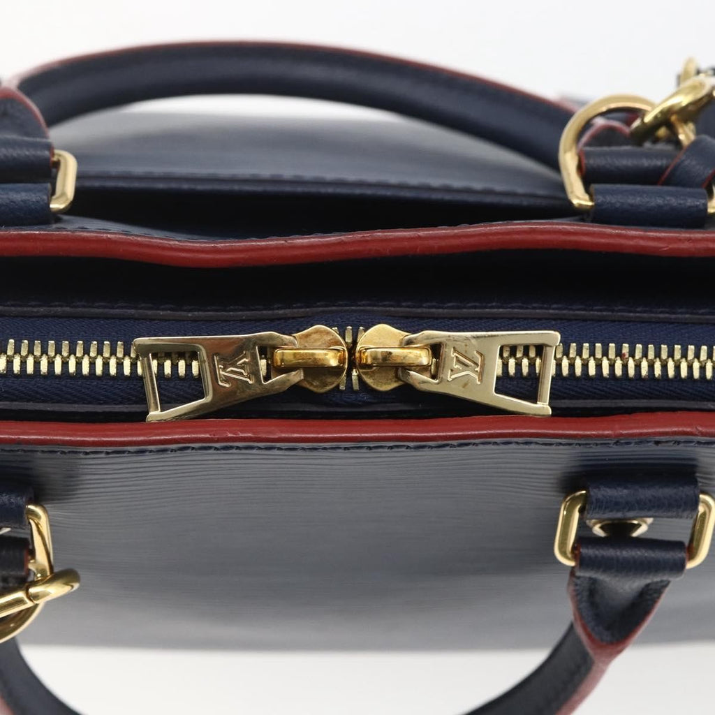 Louis Vuitton Vaneau Handbag Epi Leather Blue Leather Handbag