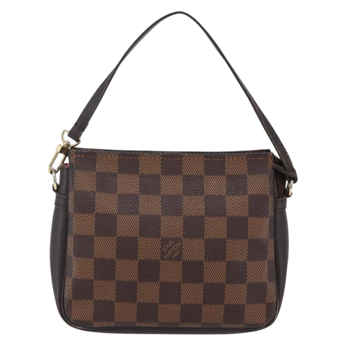 Louis Vuitton Trousse Make Up Bag Damier Canvas Brown Canvas Clutche & Pouche Bag