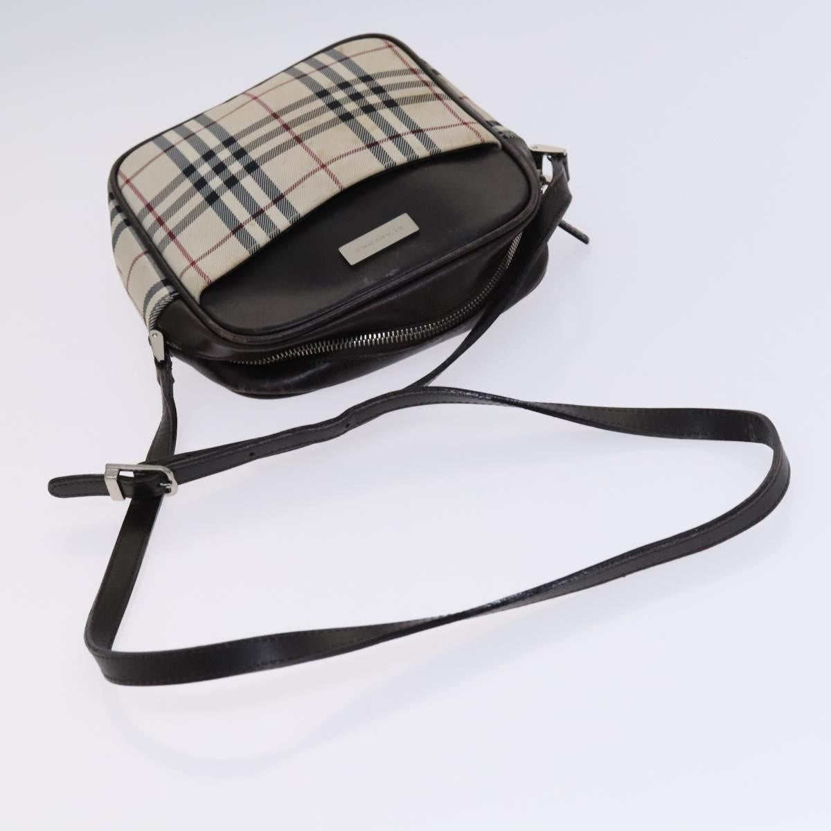 Burberry Nova Check Shoulder Bag Canvas And Leather Beige Canvas Shoulder Bag