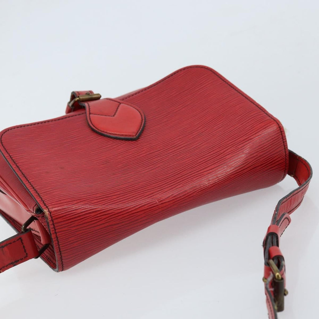 Louis Vuitton Cartouchiere Handbag Epi Leather Red Leather Shoulder Bag