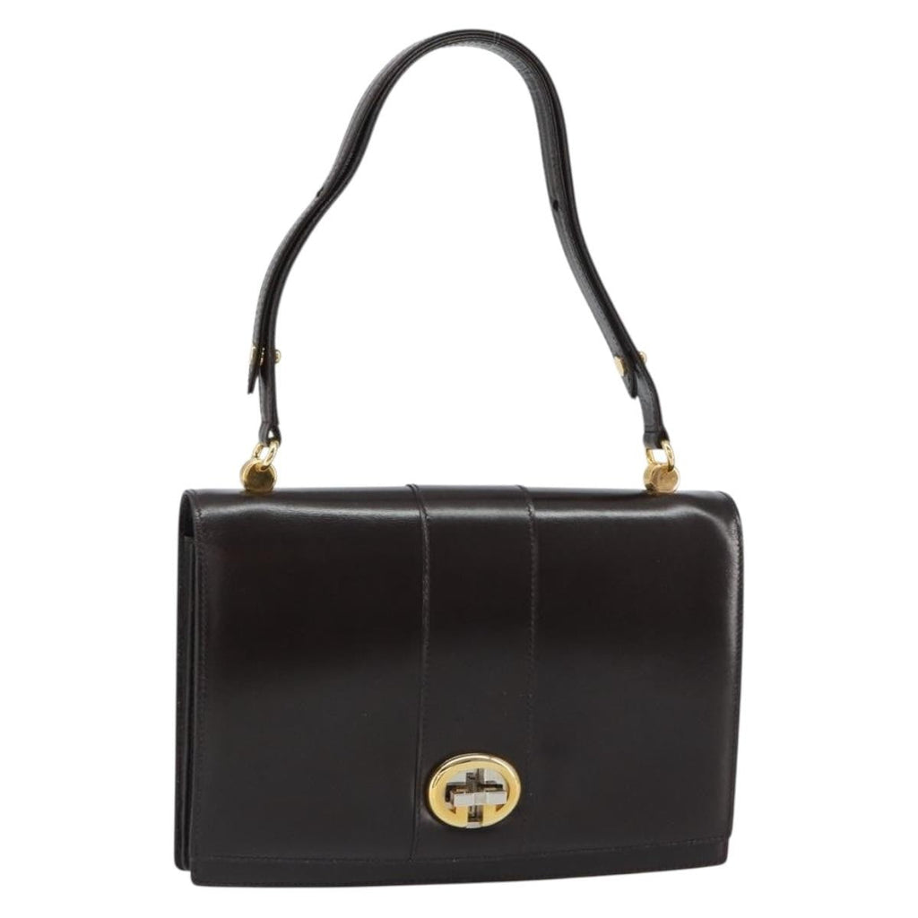 Gucci Vintage Shoulder Bag Leather Brown Leather Shoulder Bag Bag (Pre-Owned)