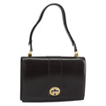 Gucci Vintage Shoulder Bag Leather Brown Leather Shoulder Bag Bag (Pre-Owned)