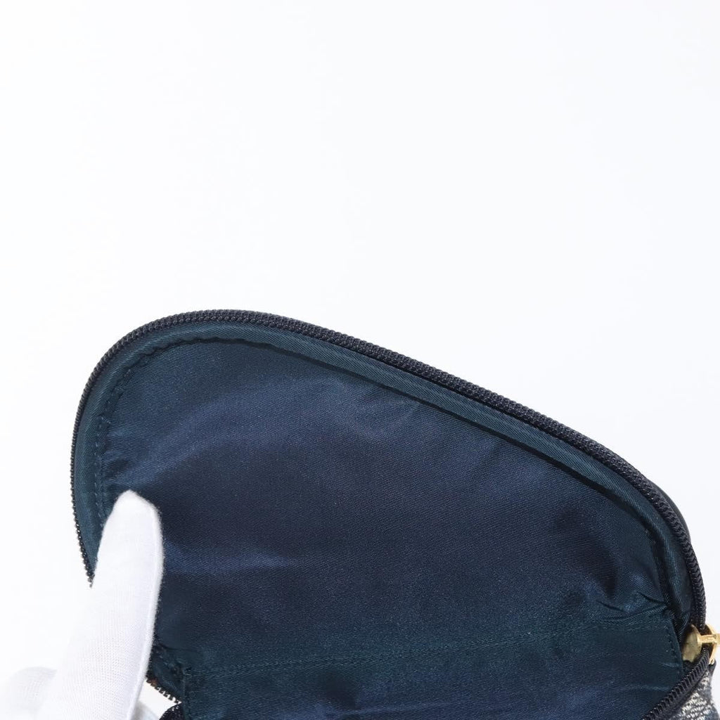 Christian Dior Saddle Zip Pouch Diorissimo Canvas Blue Canvas Clutche & Pouche Bag (Pre-Owned)