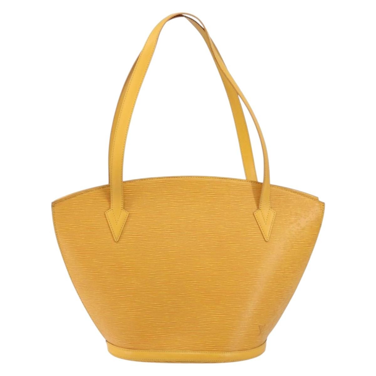 Louis Vuitton Saint Jacques Handbag Epi Leather Yellow Leather Handbag