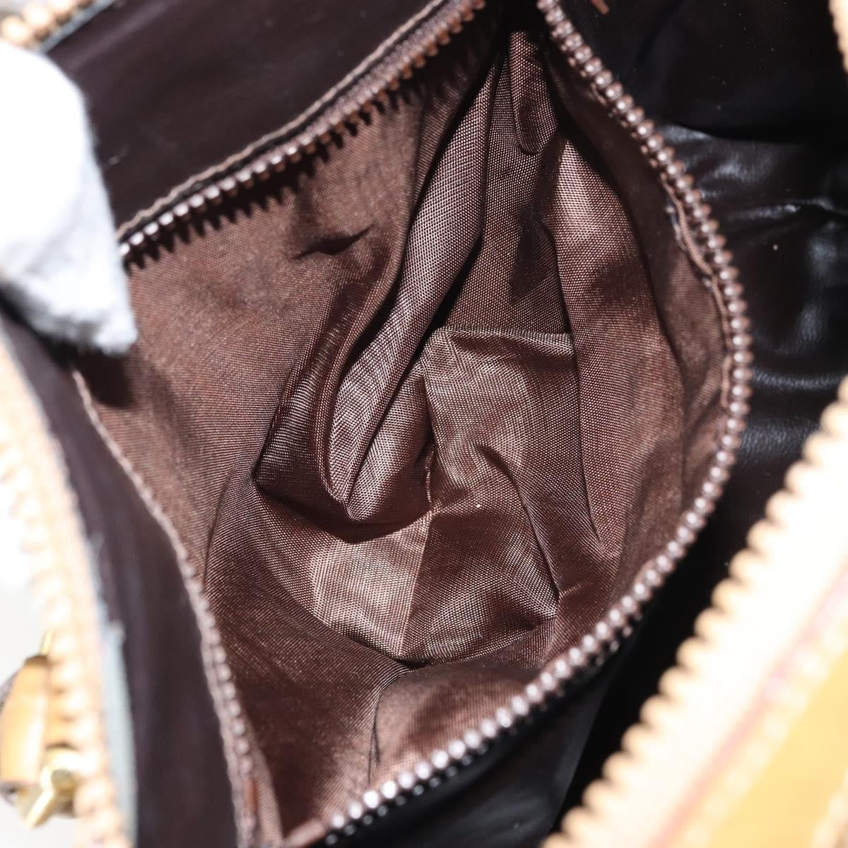 Celine Vintage Macadam Handbag Canvas And Leather Beige Canvas Handbag