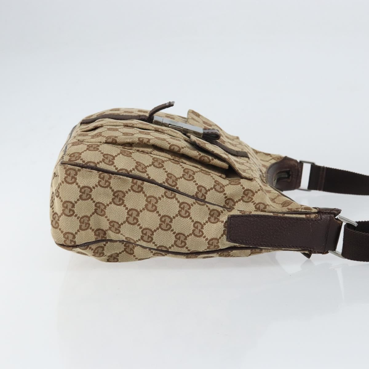 Gucci Gg Canvas Bag Canvas Beige Canvas Shoulder Bag Bag (Pre-Owned)