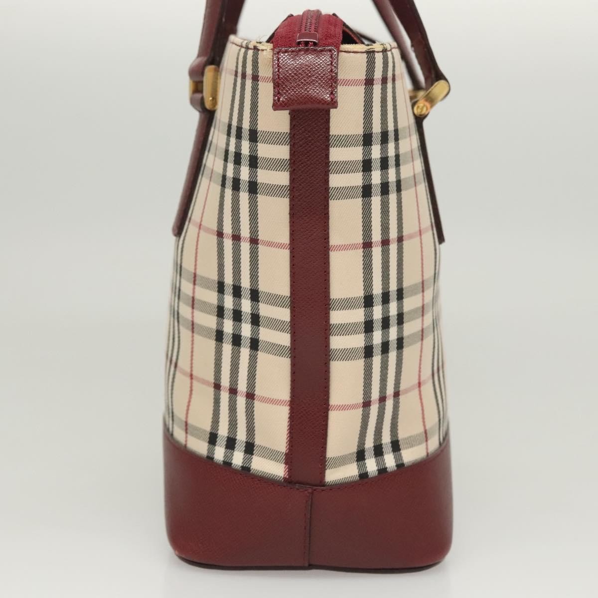 Burberry Nova Check Handbag Nova Check Canvas And Leather Beige Canvas Handbag
