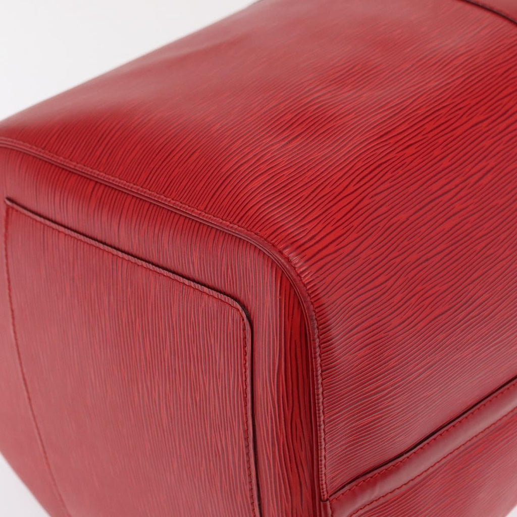 Louis Vuitton Keepall Bag Epi Leather Red Leather Travel Bag