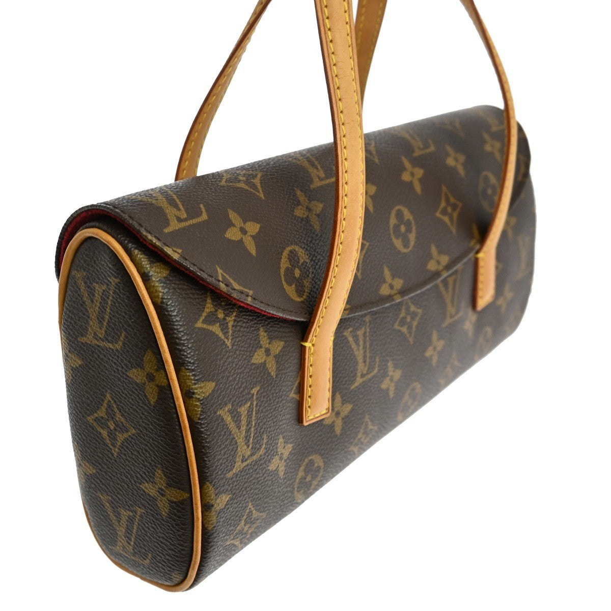 Louis Vuitton Sonatine Handbag Monogram Canvas Brown Canvas Handbag