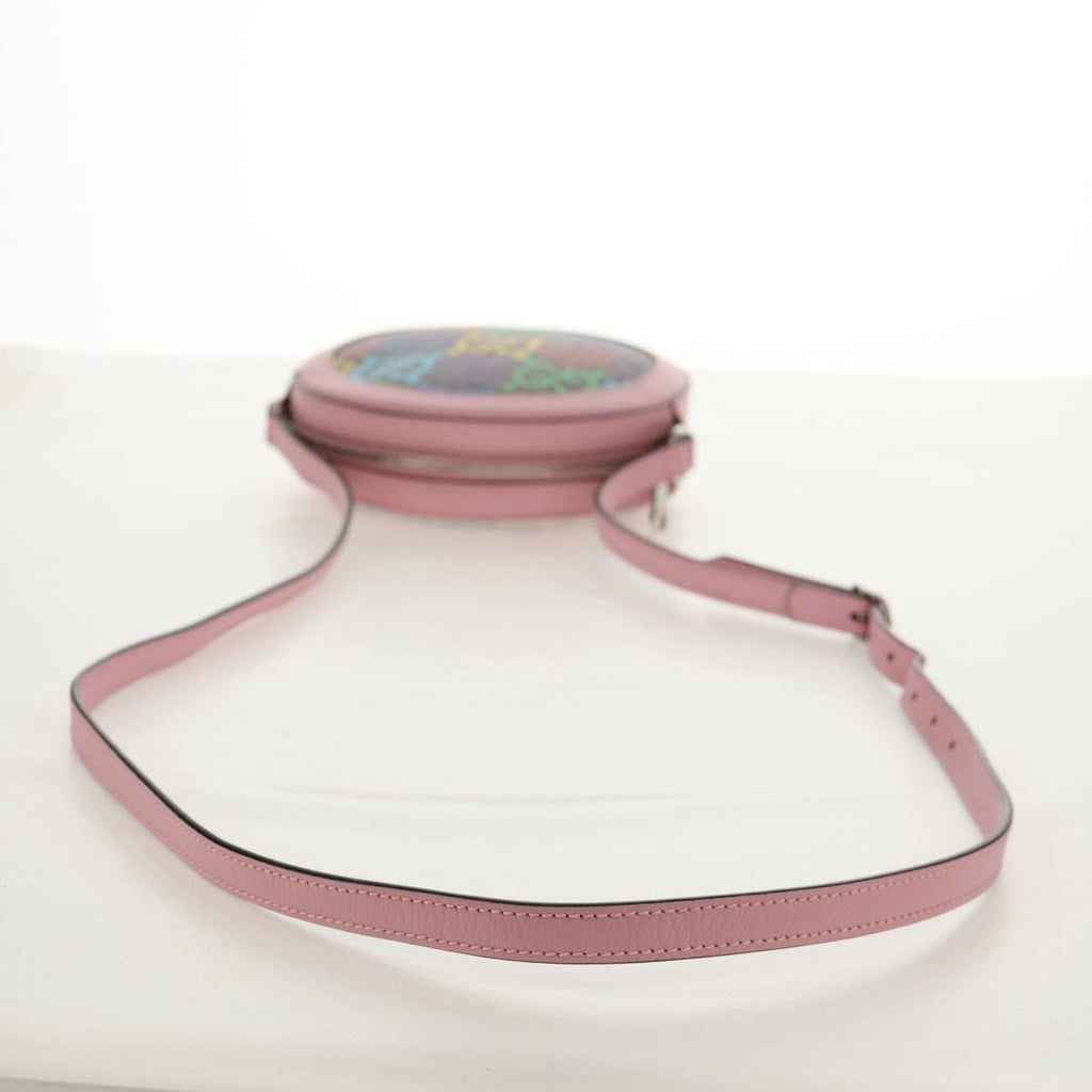Gucci Round Shoulder Bag Psychedelic Print Gg Coated Canvas Multicolour Canvas Shoulder Bag Bag (Pre-Owned)