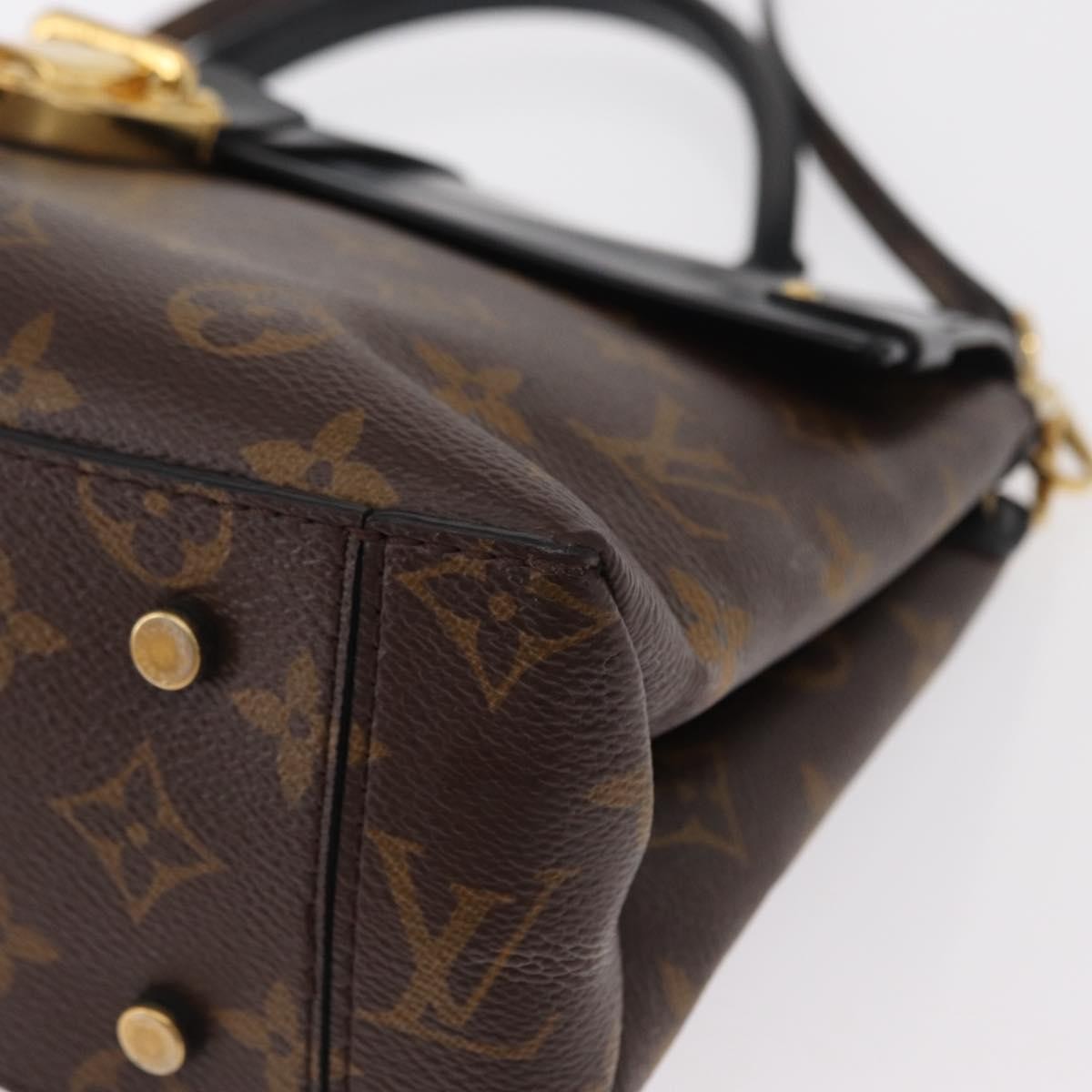 Louis Vuitton One Handle Flap Bag Monogram Canvas And Leather Brown Canvas Handbag