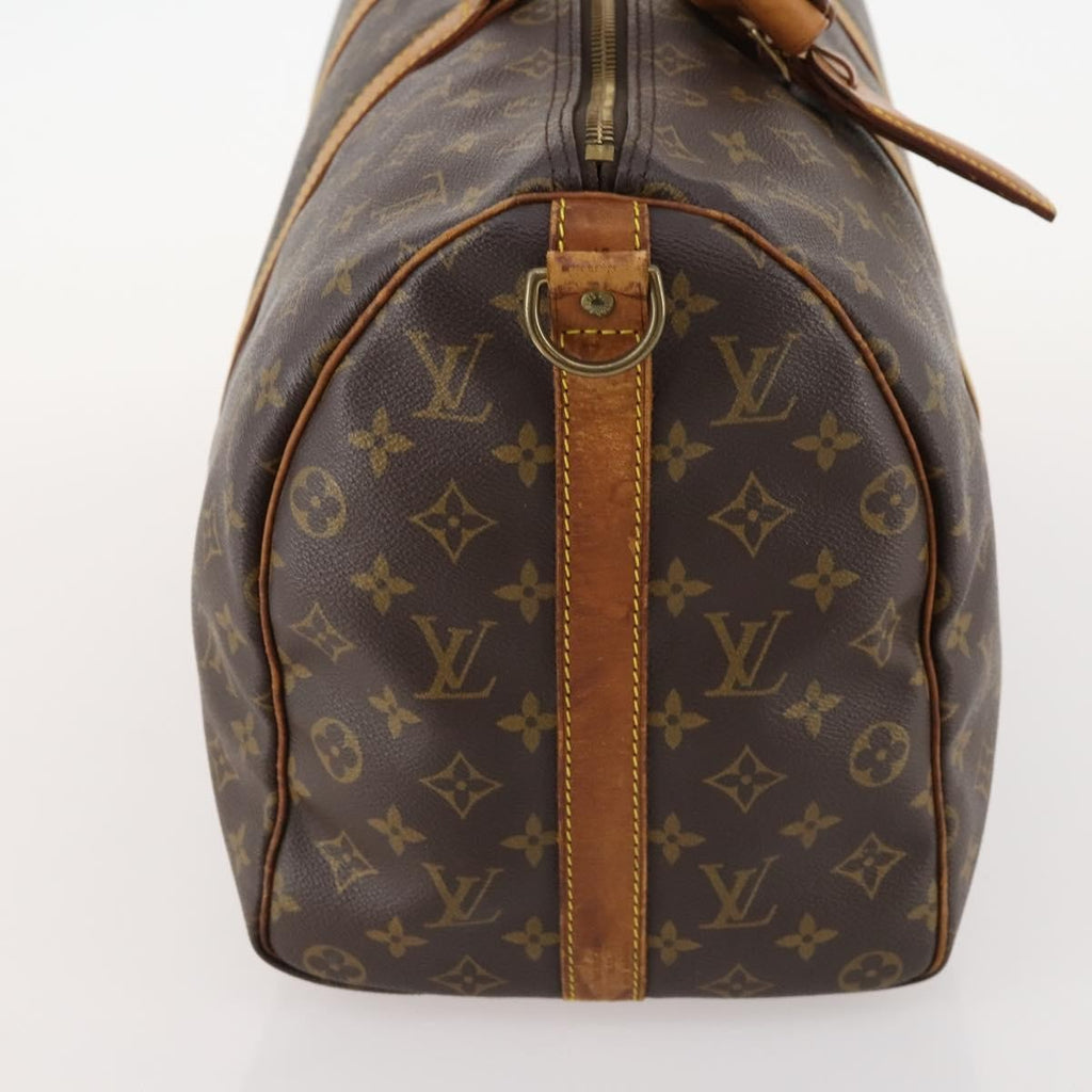 Louis Vuitton Keepall Bandouliere Bag Monogram Canvas Brown Canvas Travel Bag